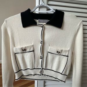 Cropped long sleeve cardigan